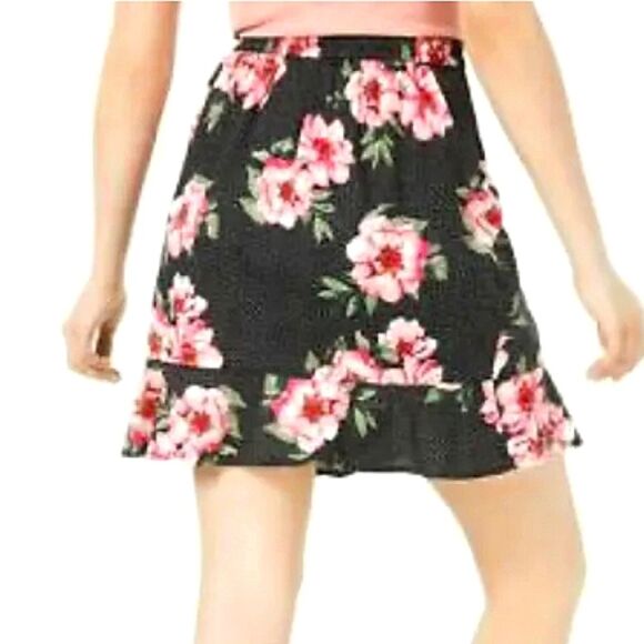 Planet Gold Wrap Mini Skirt Floral All Over Pattern - Picture 6 of 6